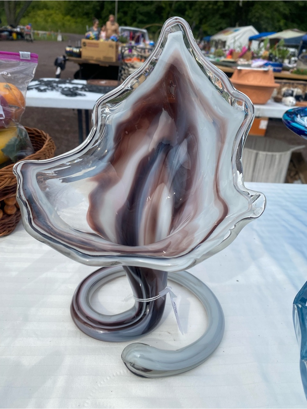 1950’s Handblown coil stem vase